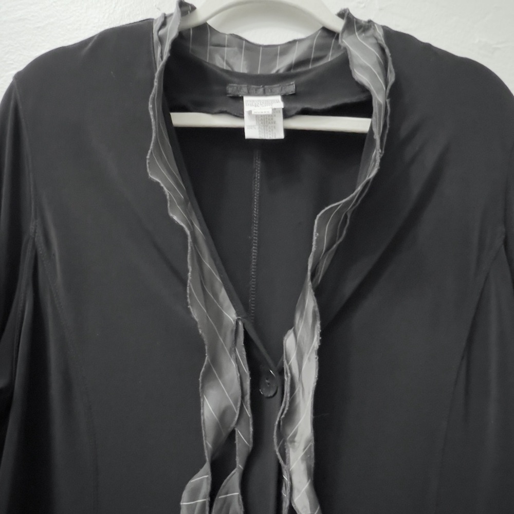 Black Ruffled Cardigan - Picture 2 of 7